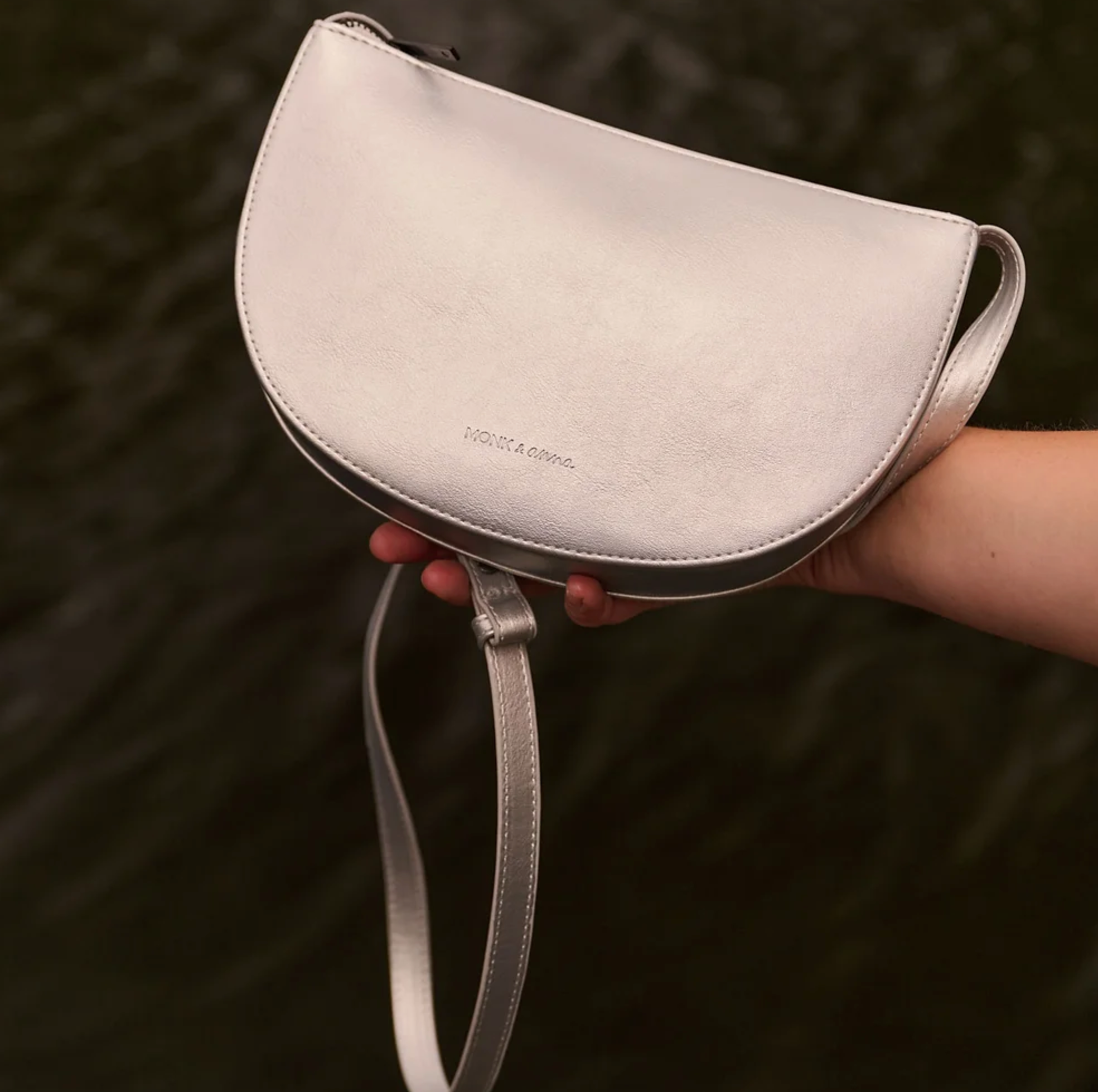 Farou Half Moon Bag Hematite