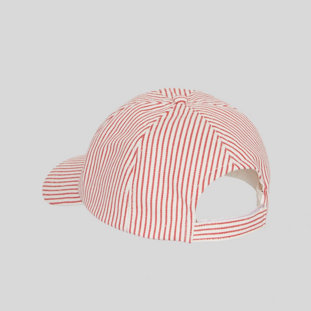 Rhianne Cap Stripe Flame Scarlet