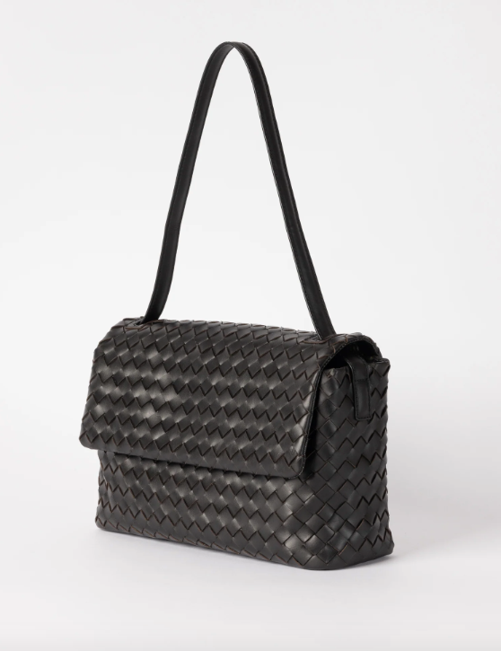 Kenzie Black Woven Classic Leather