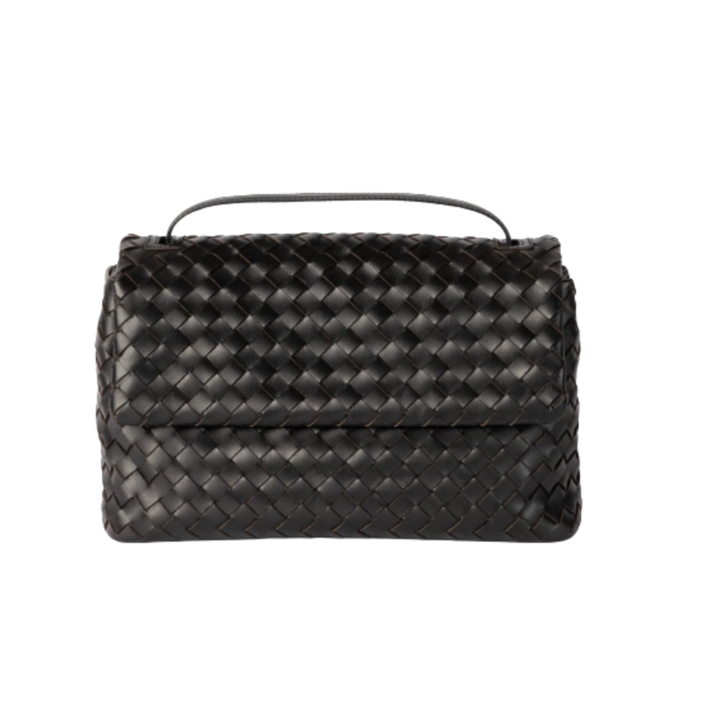 Kenzie Black Woven Classic Leather