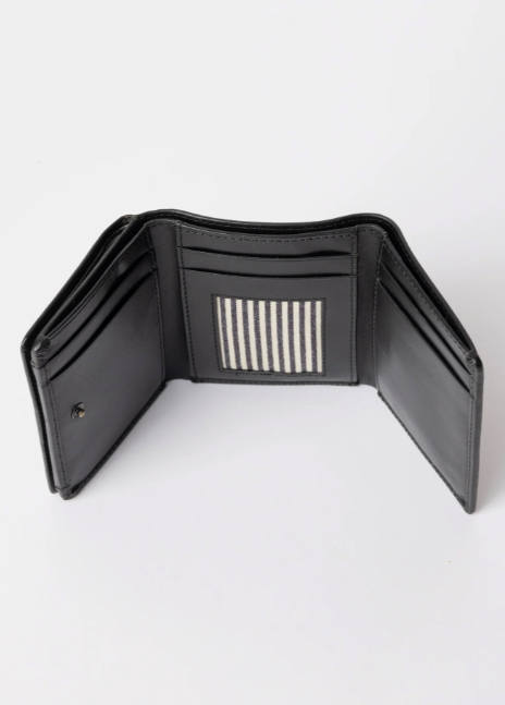 Ollie Wallet Black Classic Leather