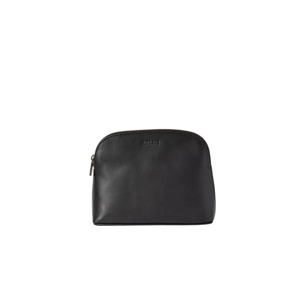 Cosmetics Bag Black Leather