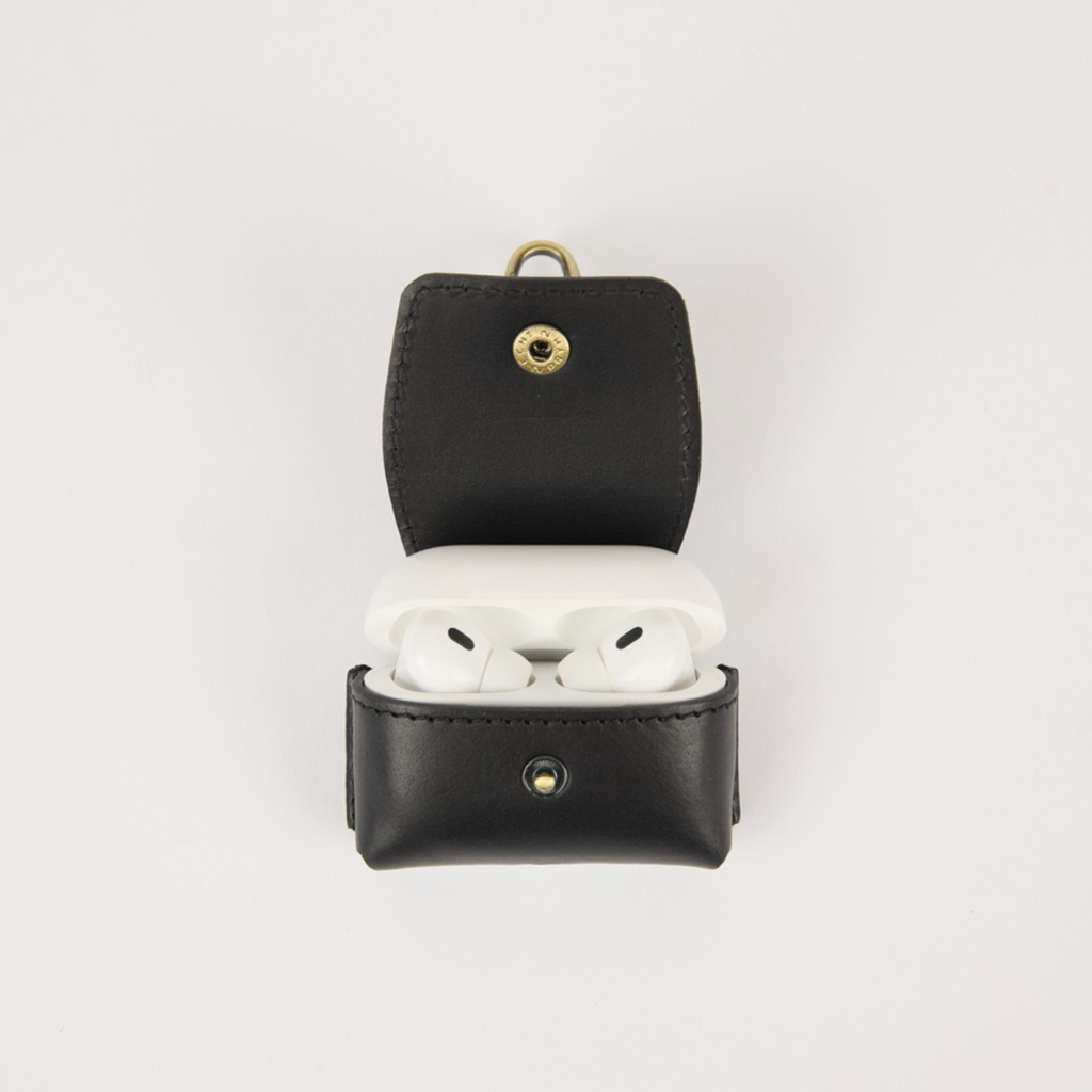 Airpods Case Black Classic Leather