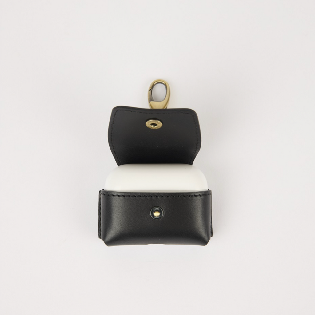 Airpods Case Black Classic Leather