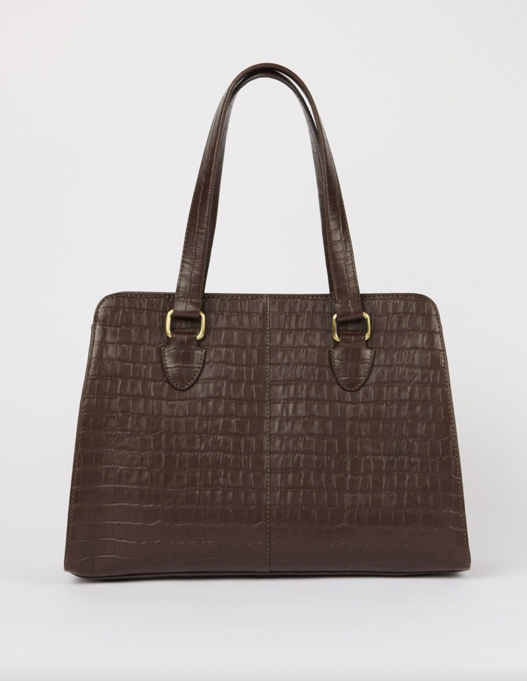 Blair Chocolate Croco Print Leather