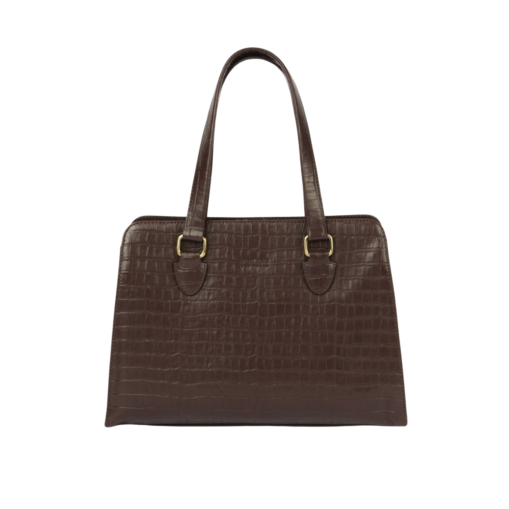 Blair Chocolate Croco Print Leather