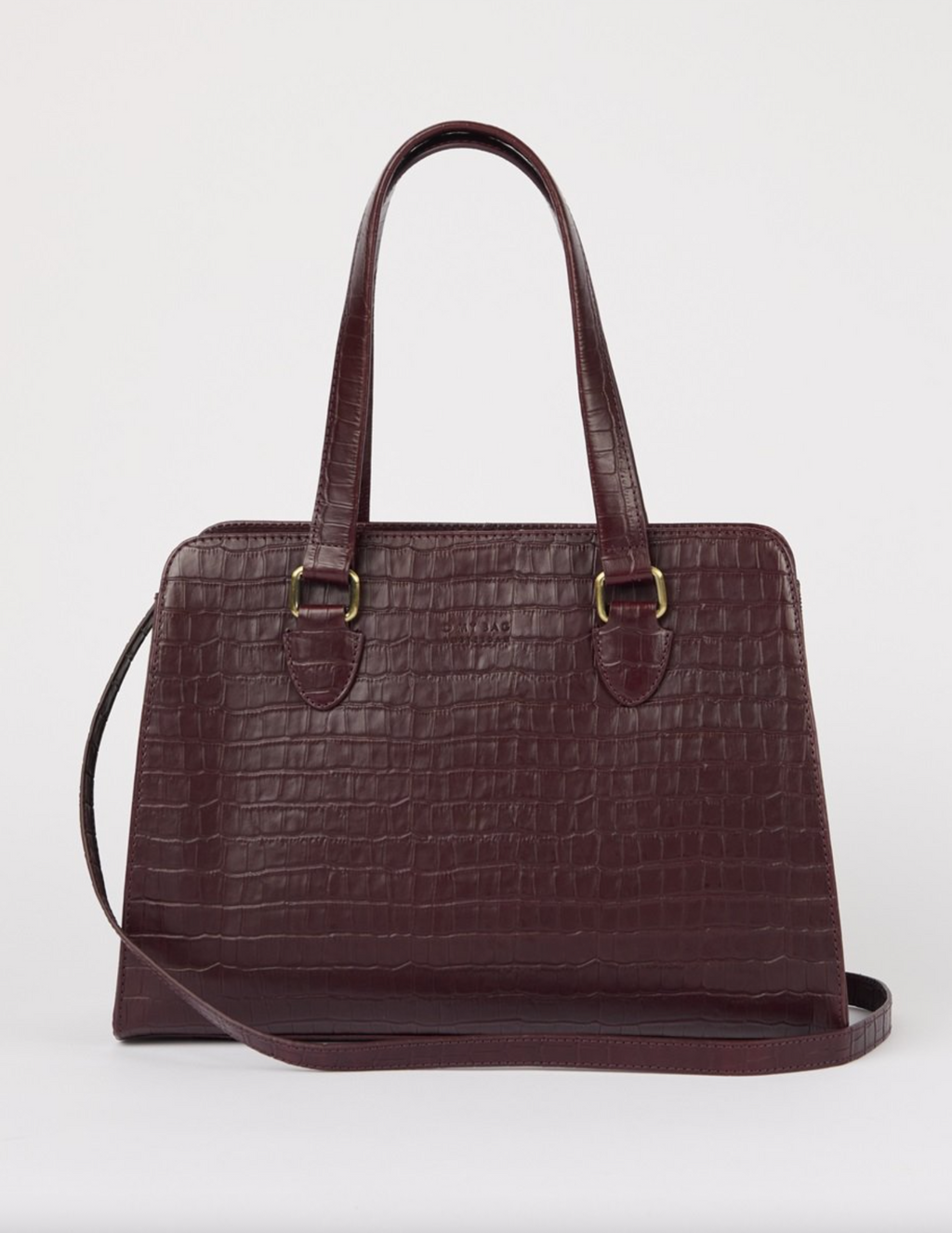 Blair Dark Cherry Croco Print Leather