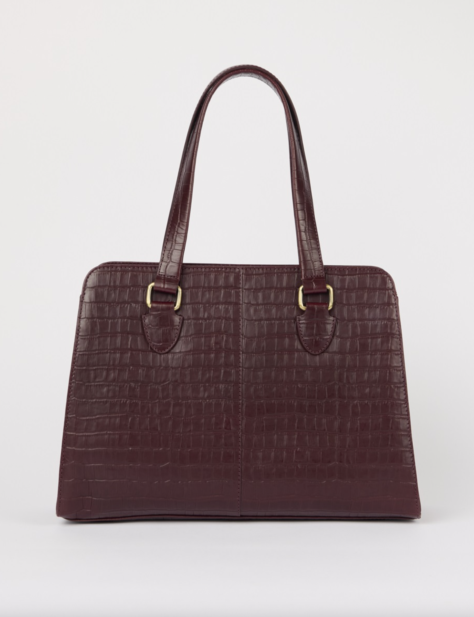 Blair Dark Cherry Croco Print Leather