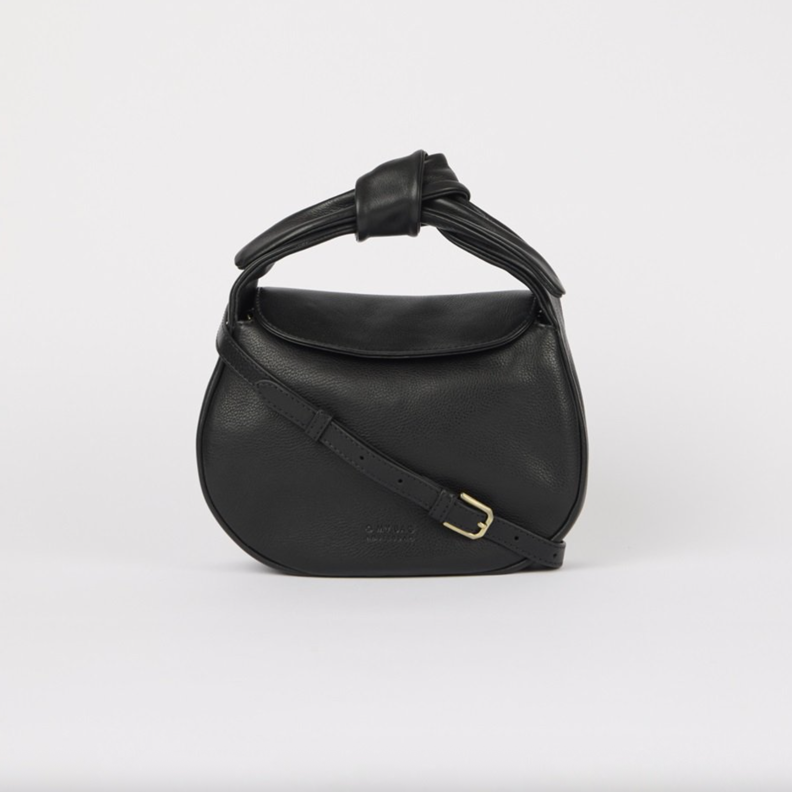 Coco Croissant Black Soft Grain Leather