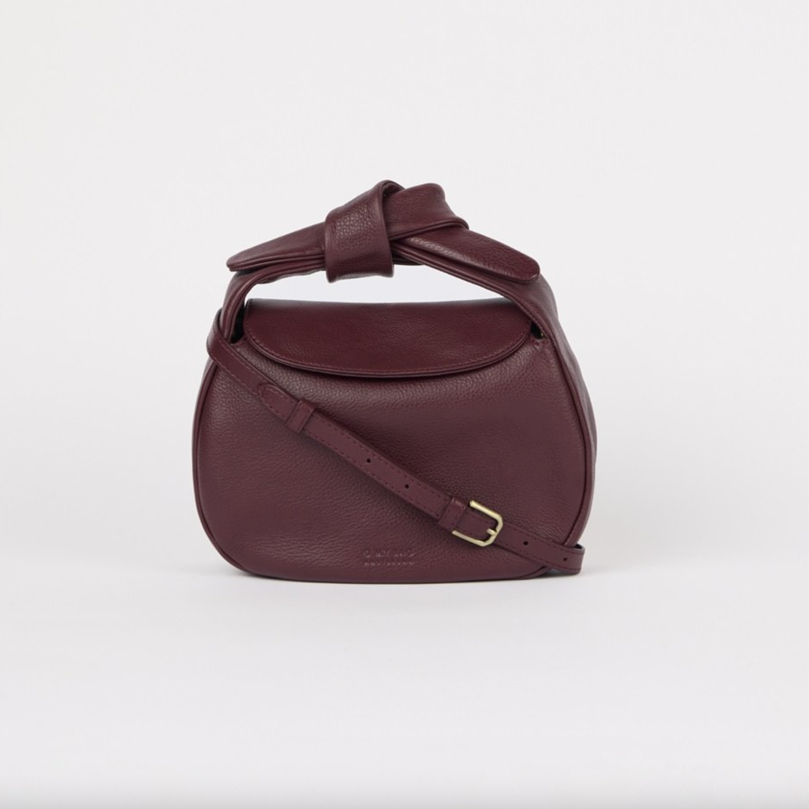 Coco Croissant Dark Cherry Soft Grain Leather