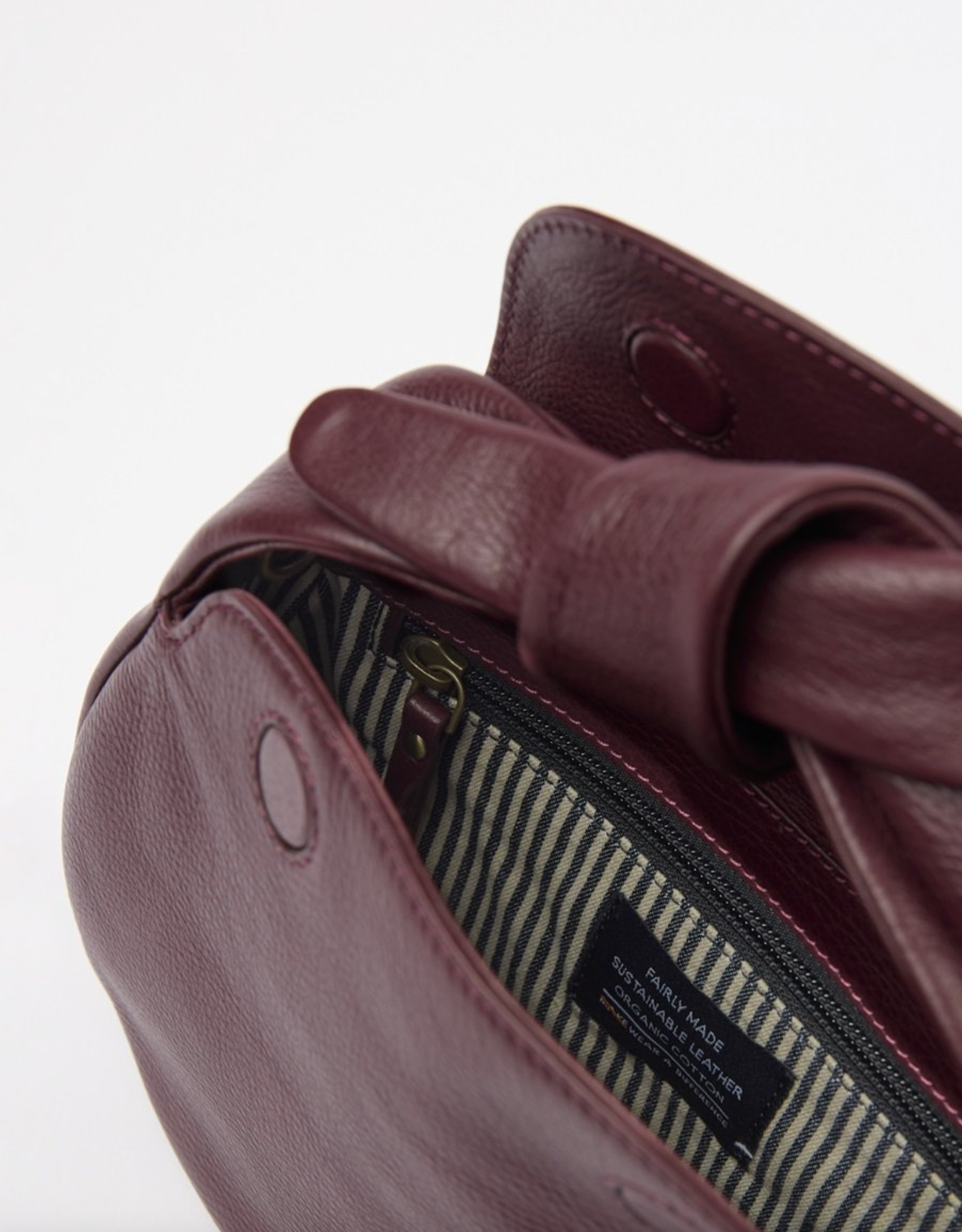 Coco Croissant Dark Cherry Soft Grain Leather