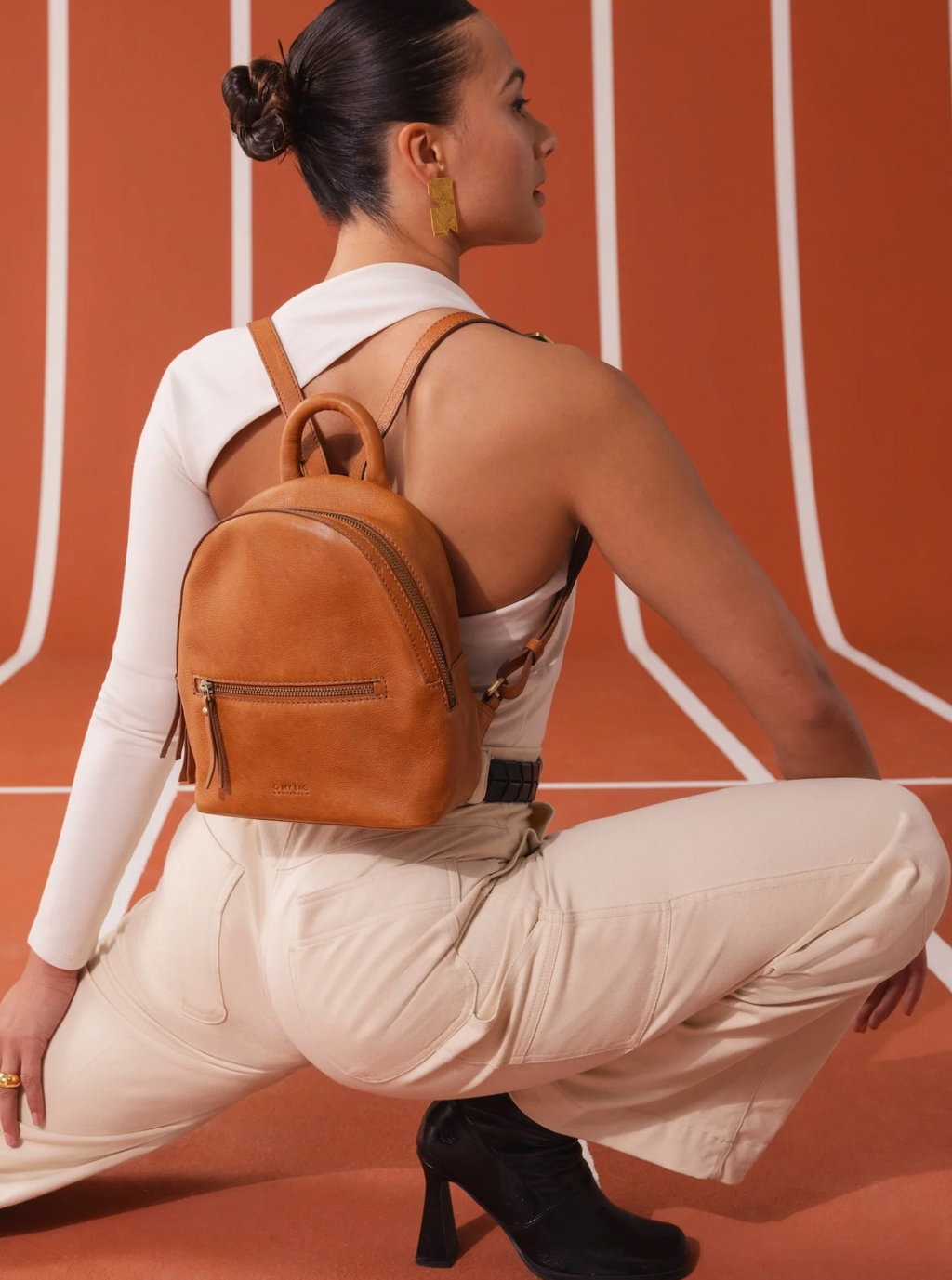 Ivy Mini Backpack Wild Oak Soft Grain Leather
