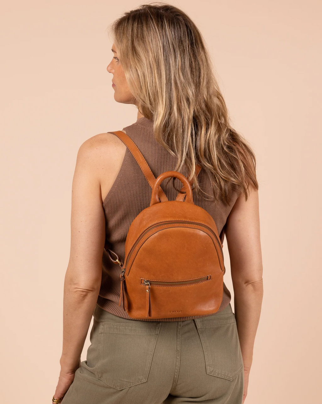 Ivy Mini Backpack Wild Oak Soft Grain Leather