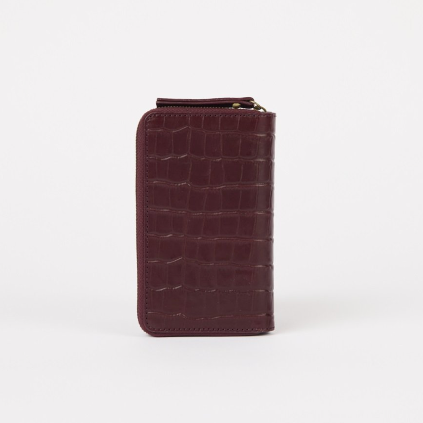 Jett Wallet Dark Cherry Croco Leather