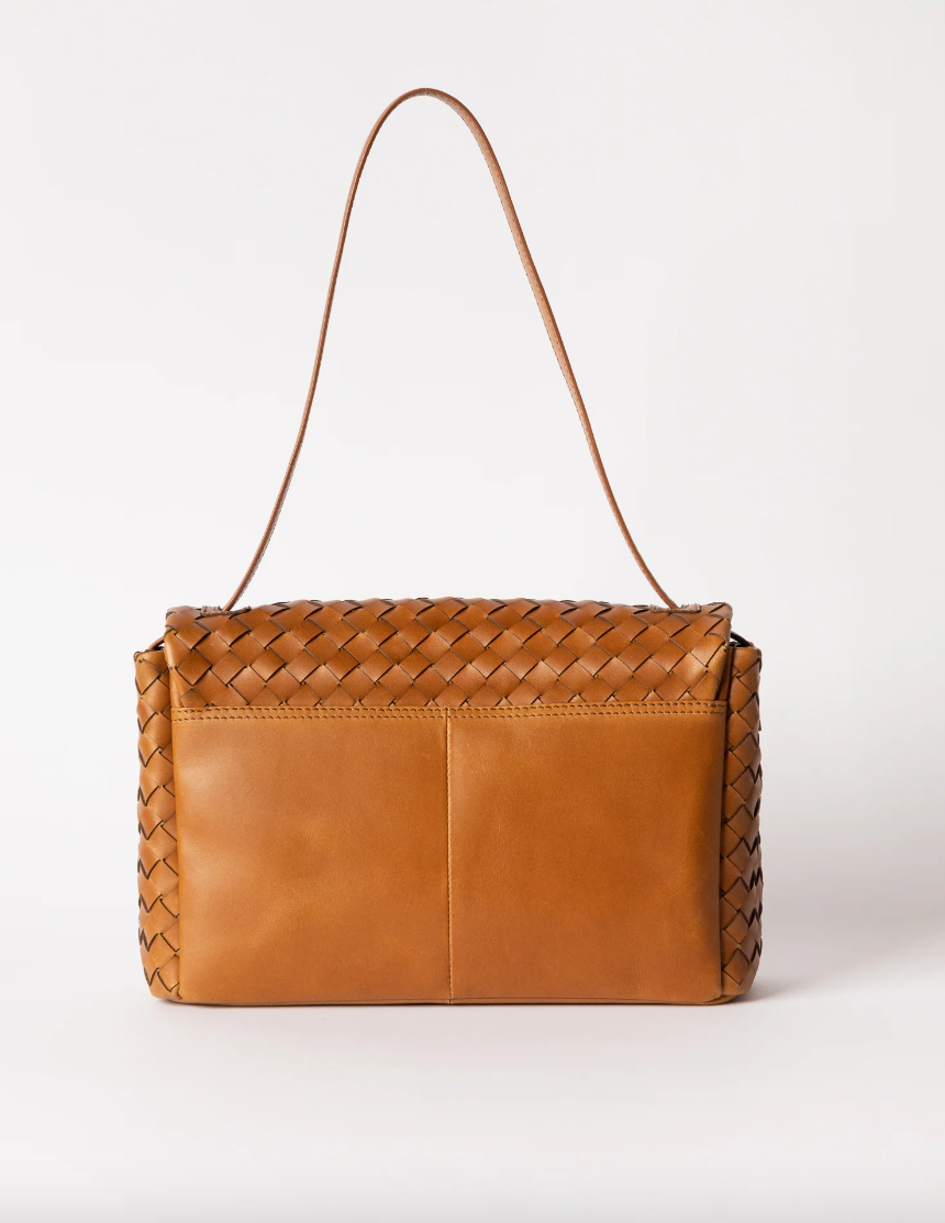 Kenzie Cognac Woven Classic Leather