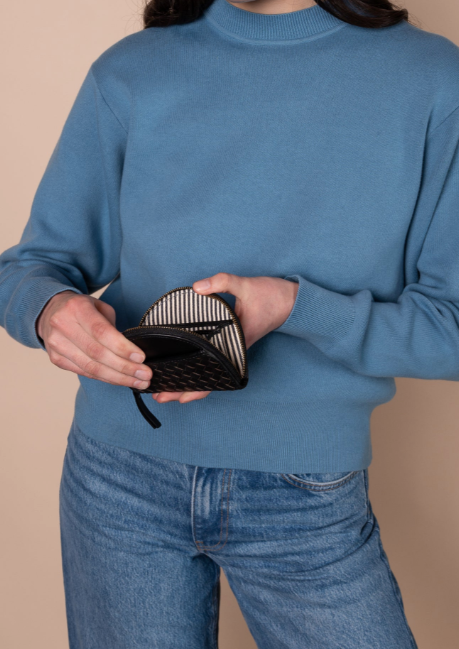 Laura Coin Purse Classic Woven Black