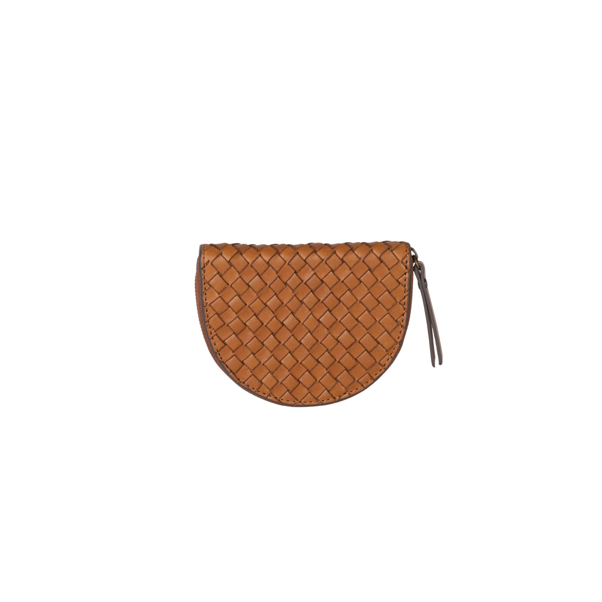 Laura Coin Purse Classic Woven Cognac