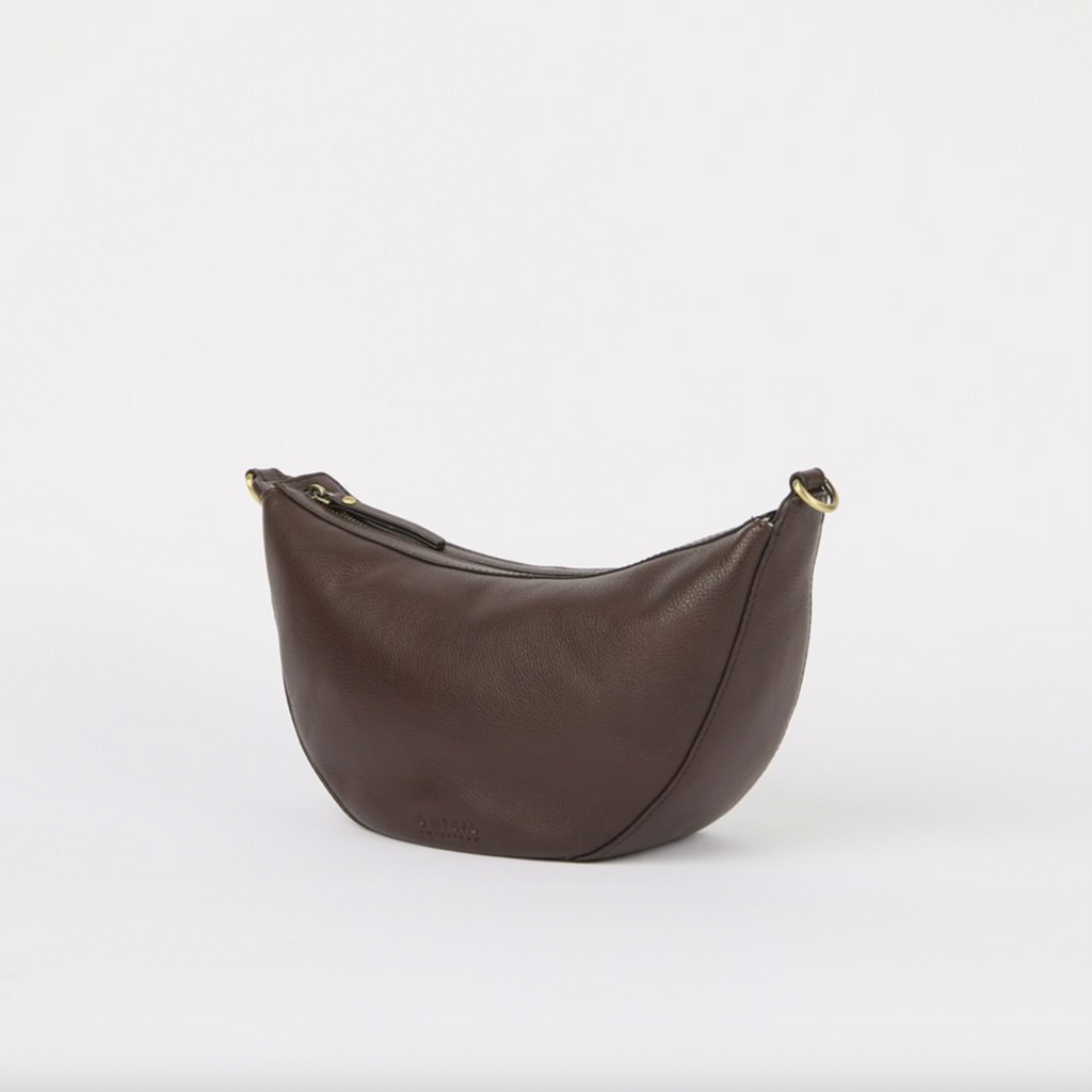 Leo Chocolate Soft Grain Leather w/ Twisted Handle