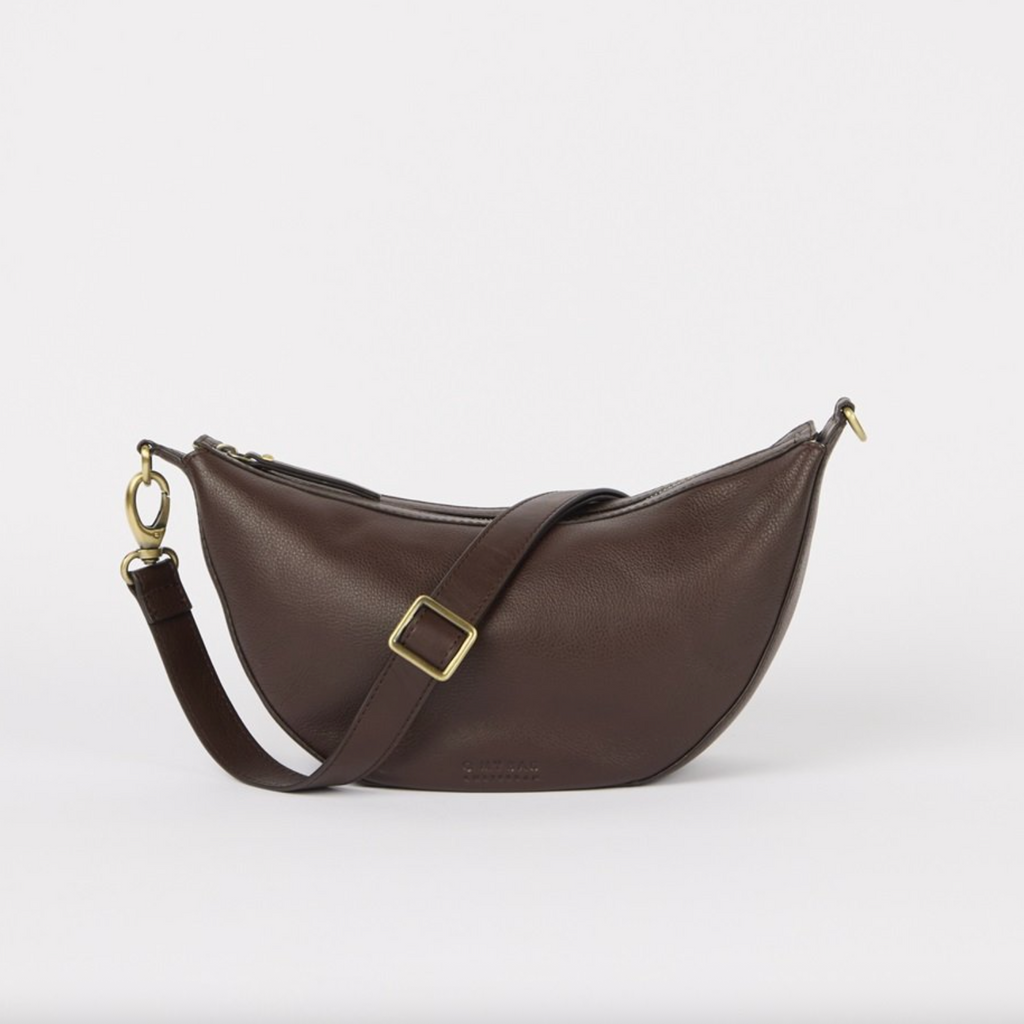 Leo Chocolate Soft Grain Leather w/ Twisted Handle