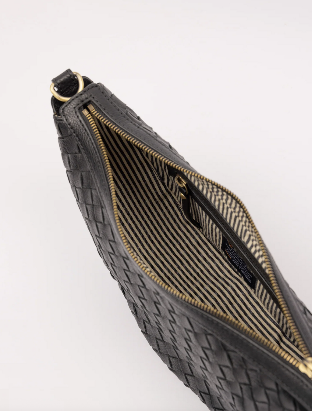 Leo Woven Soft Grain Leather Black