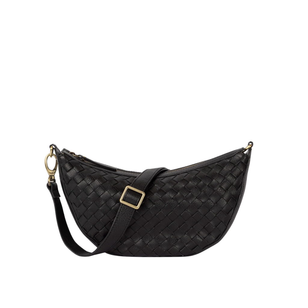 Leo Woven Soft Grain Leather Black