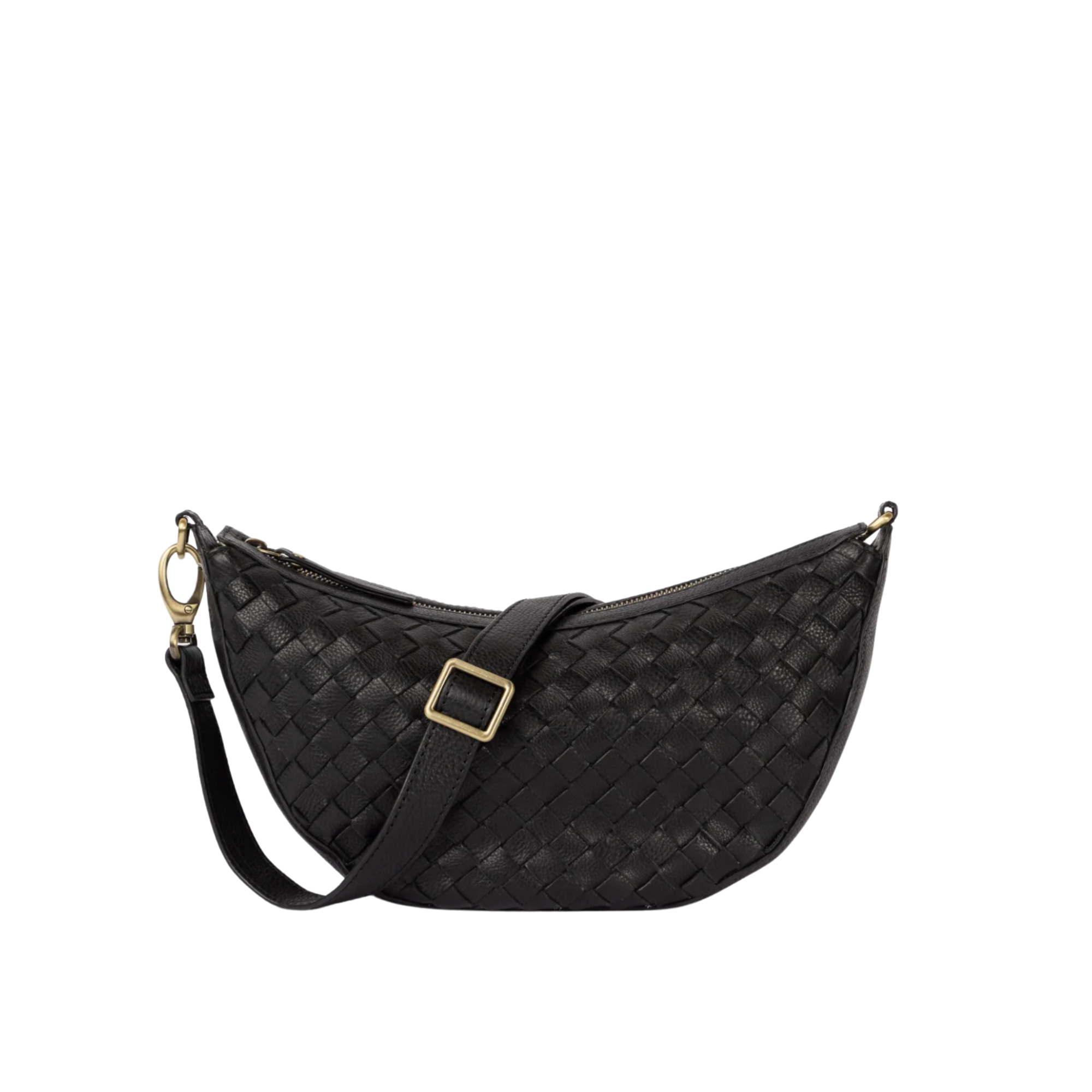 Leo Woven Soft Grain Leather Black