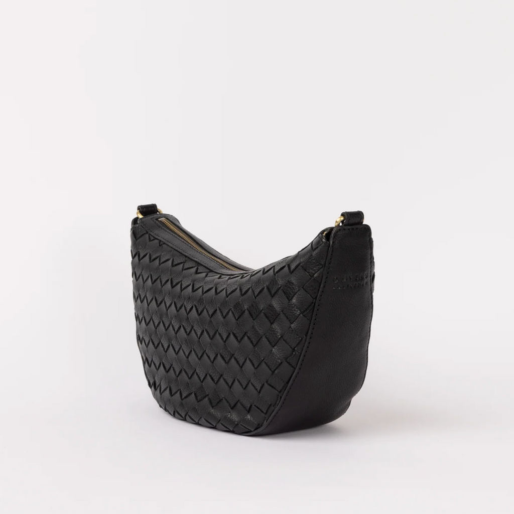 Leo Woven Soft Grain Leather Black
