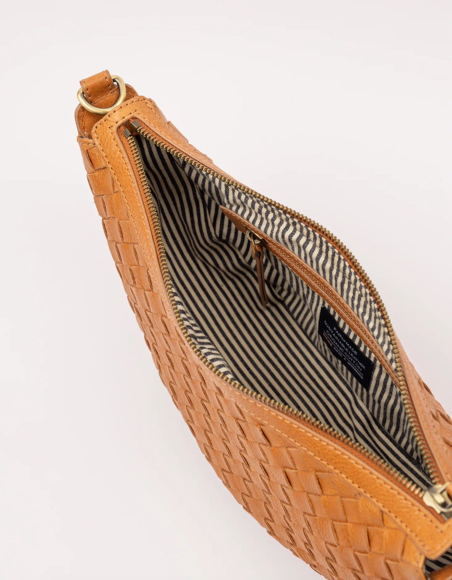 Leo Woven Soft Grain Leather Wild Oak