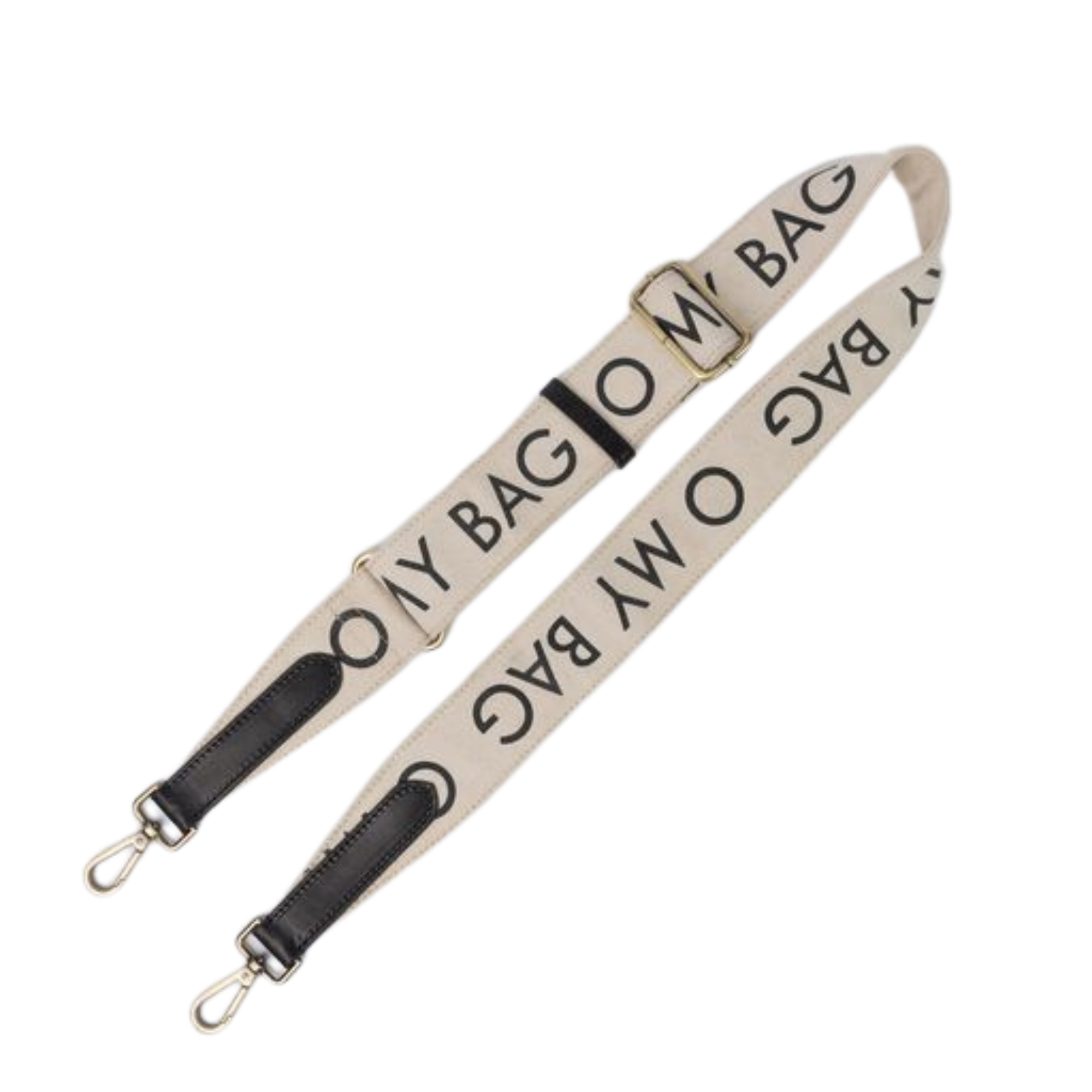 Canvas Logo Strap Black Long