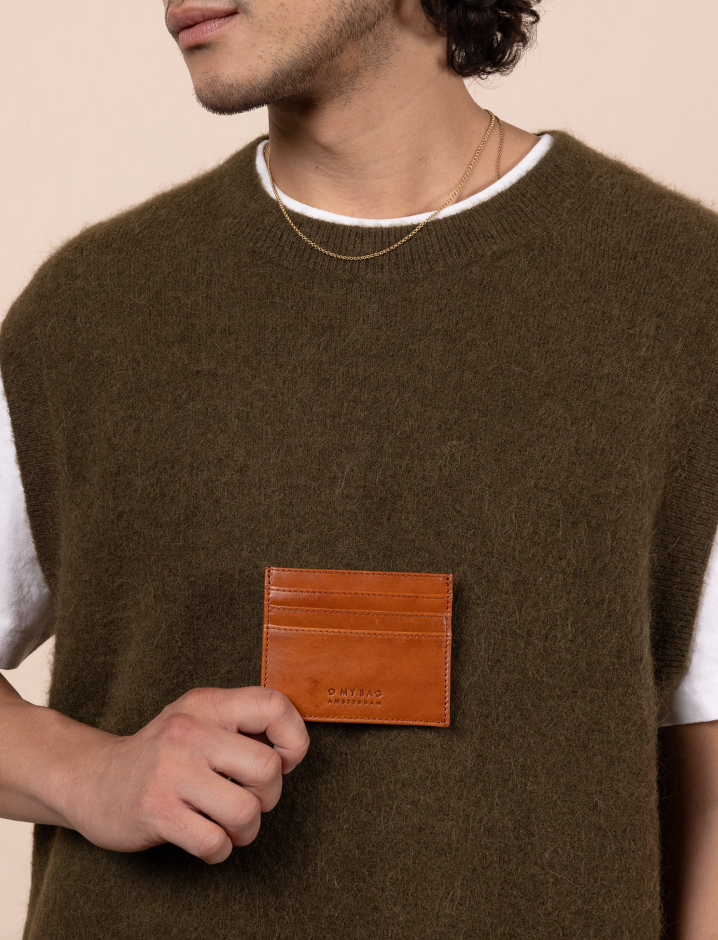 Mark's Cardcase Maxi Cognac Leather