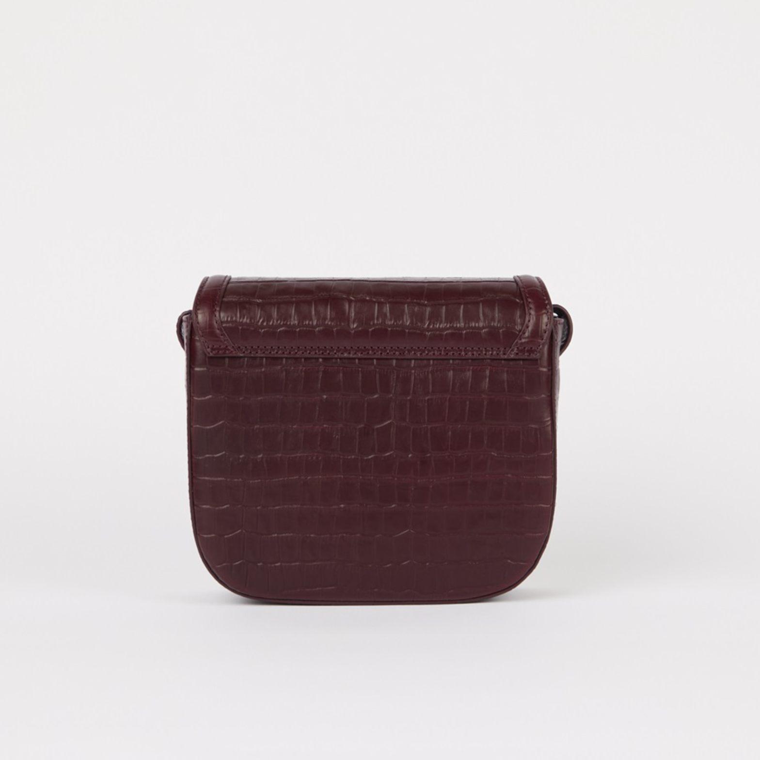 Nina Dark Cherry Croco Print Leather