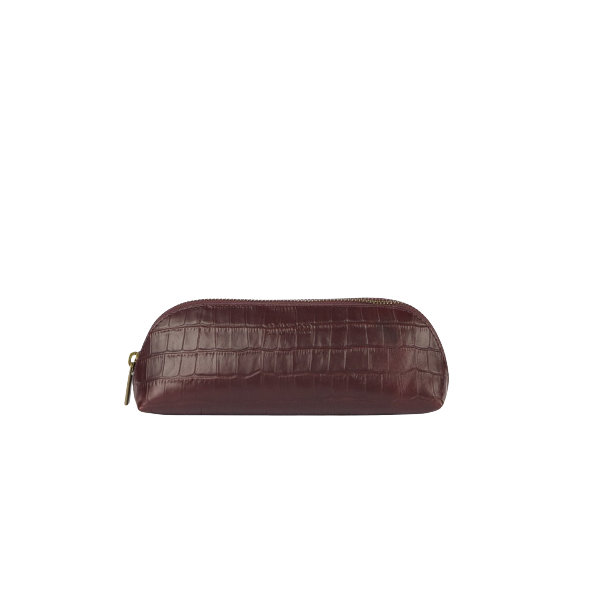 Pencil Case Dark Cherry Croco Leather L