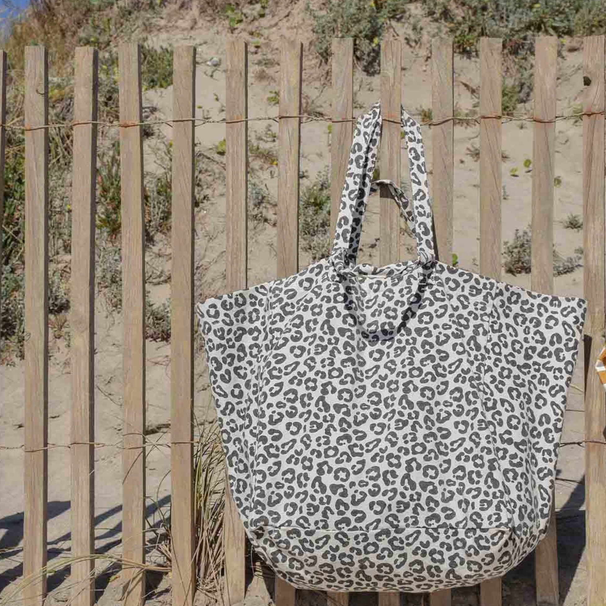 Elisa Weekendbag Greige Leopard