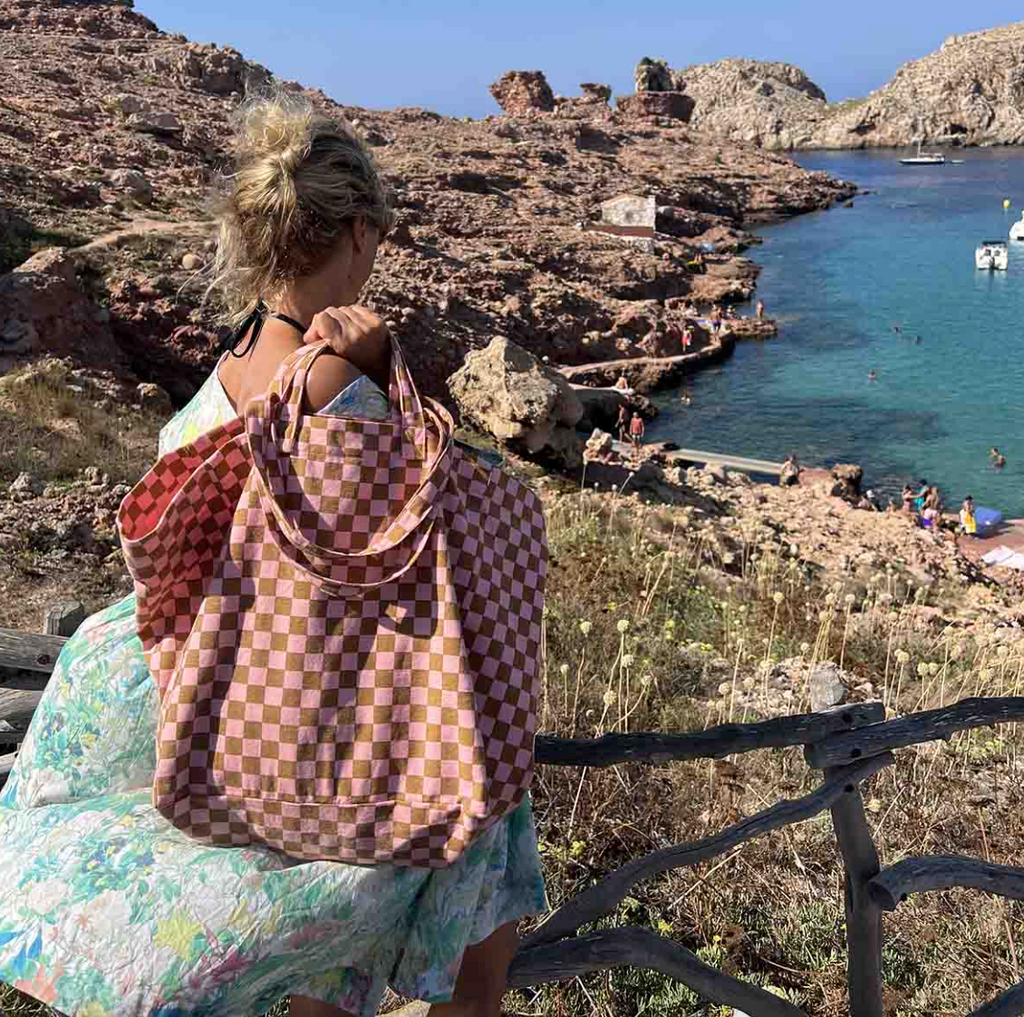 Elisa Weekendbag Roze/Caramel