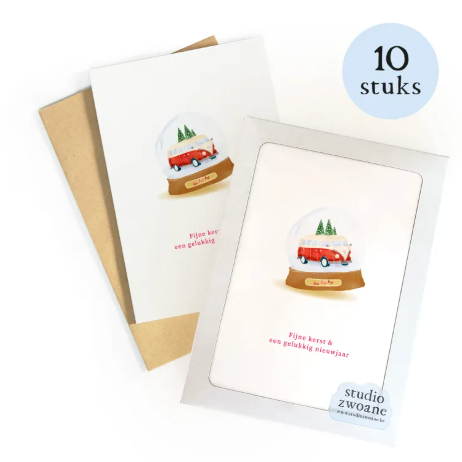 Fijne Kerst Wenskaart Set/10