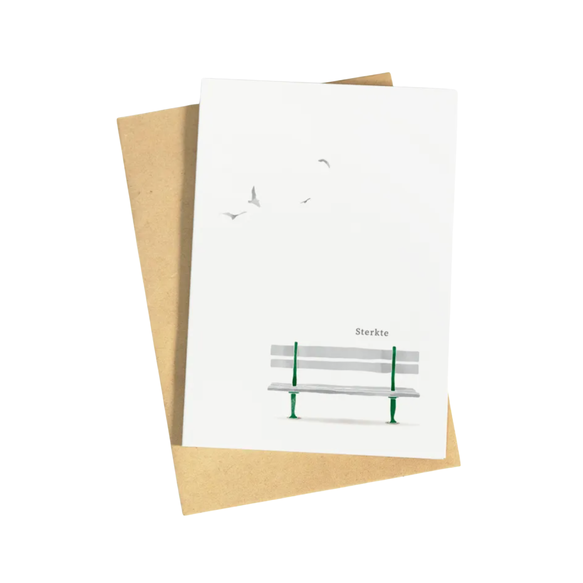 Rouw Bankje Wenskaart