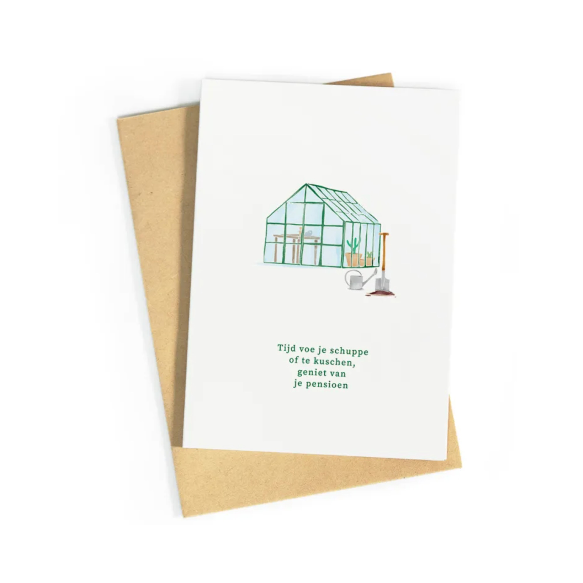 Tijd voe je schuppe of te kuschen Wenskaart