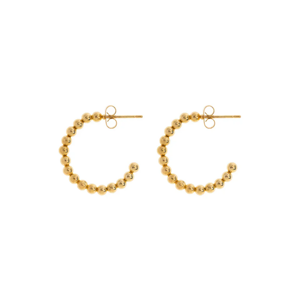 Ida Bubbly Hoop Earrings Gold