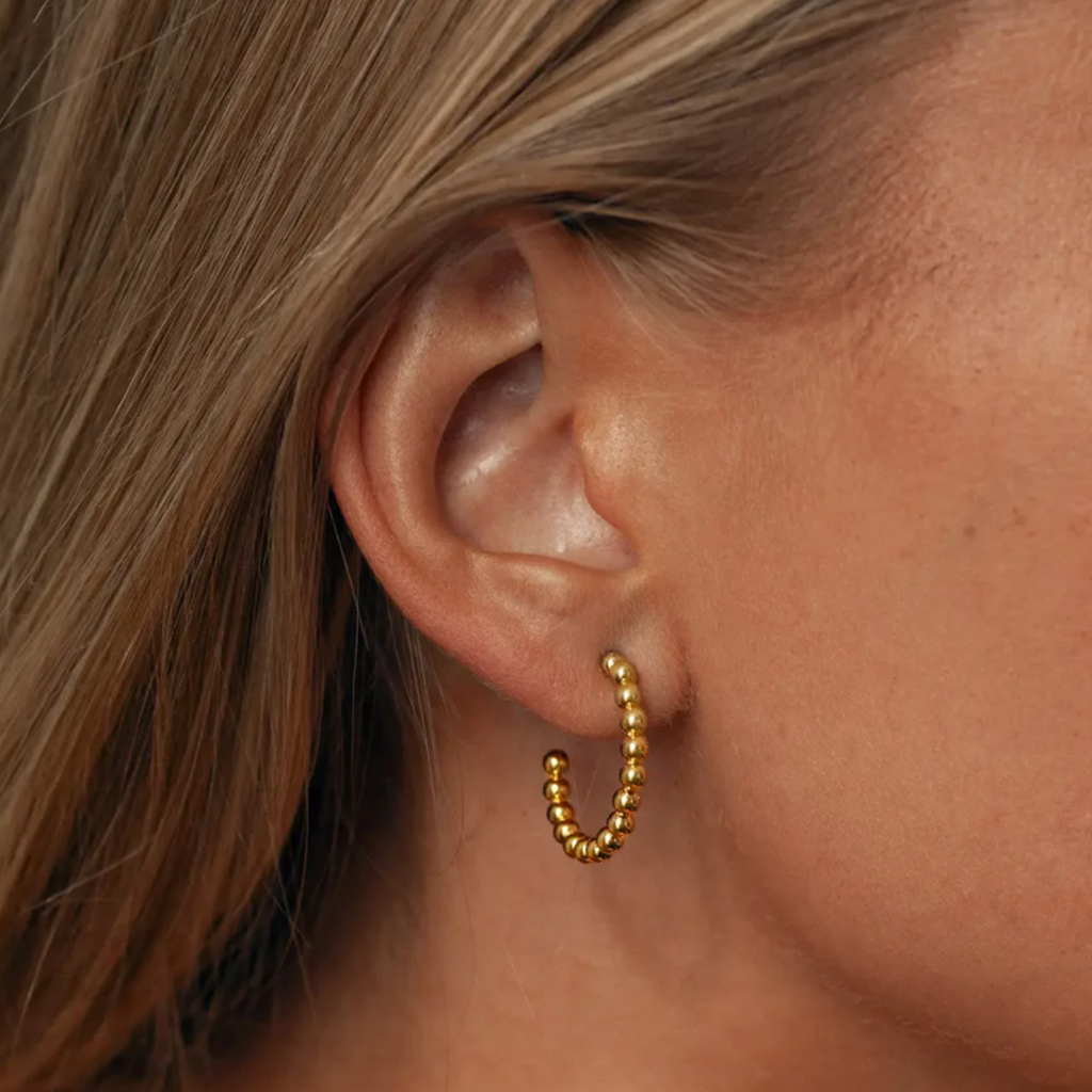 Ida Bubbly Hoop Earrings Gold