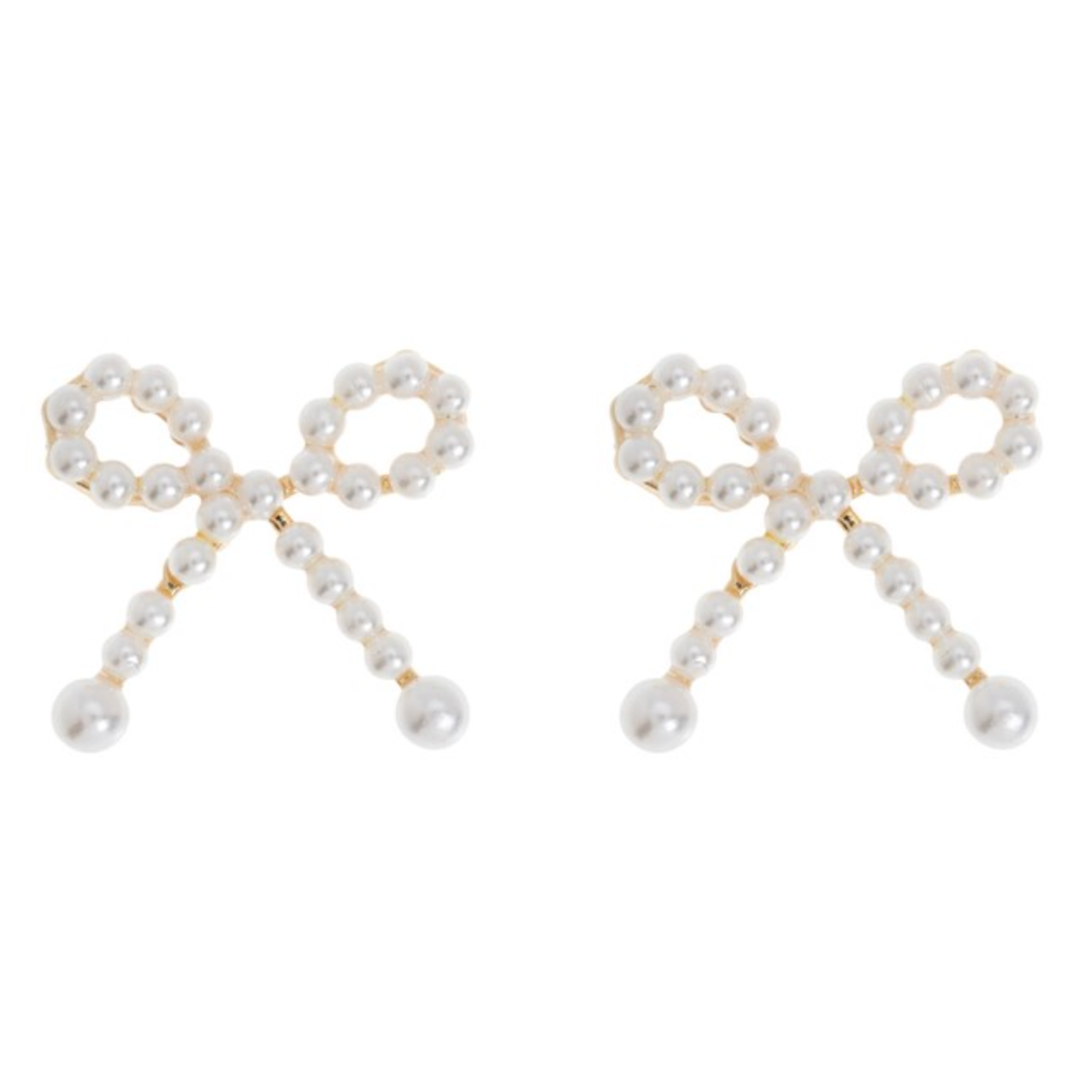 Juliette Pearl Bow Stud Earrings