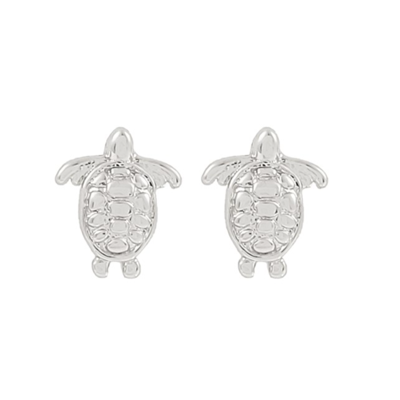Lori Turtle Stud Earrings Silver