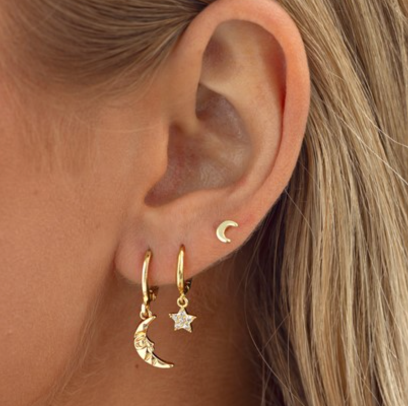 Mika Moon Earrings Gold