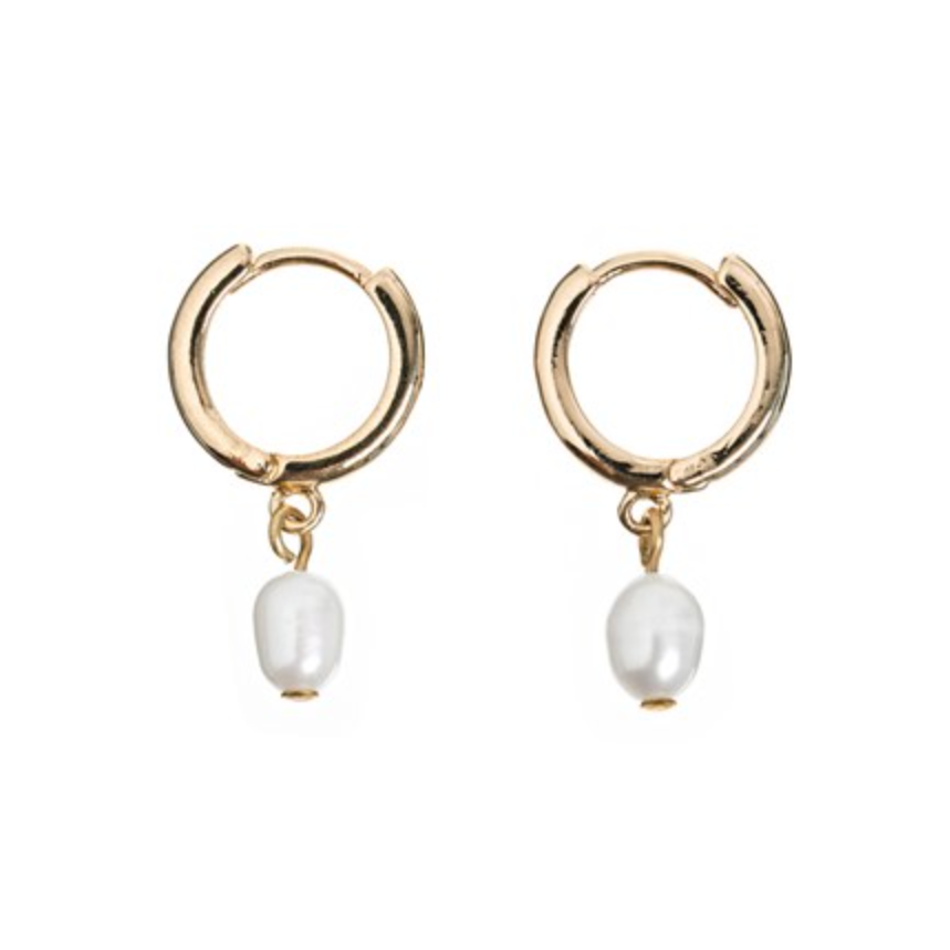 Pearl Small Hoop Earrings
