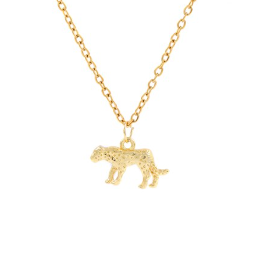 Quinn Leopard Charm Necklace