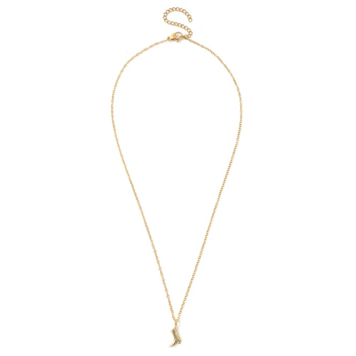 Wendy Cowboy Boot Necklace Gold