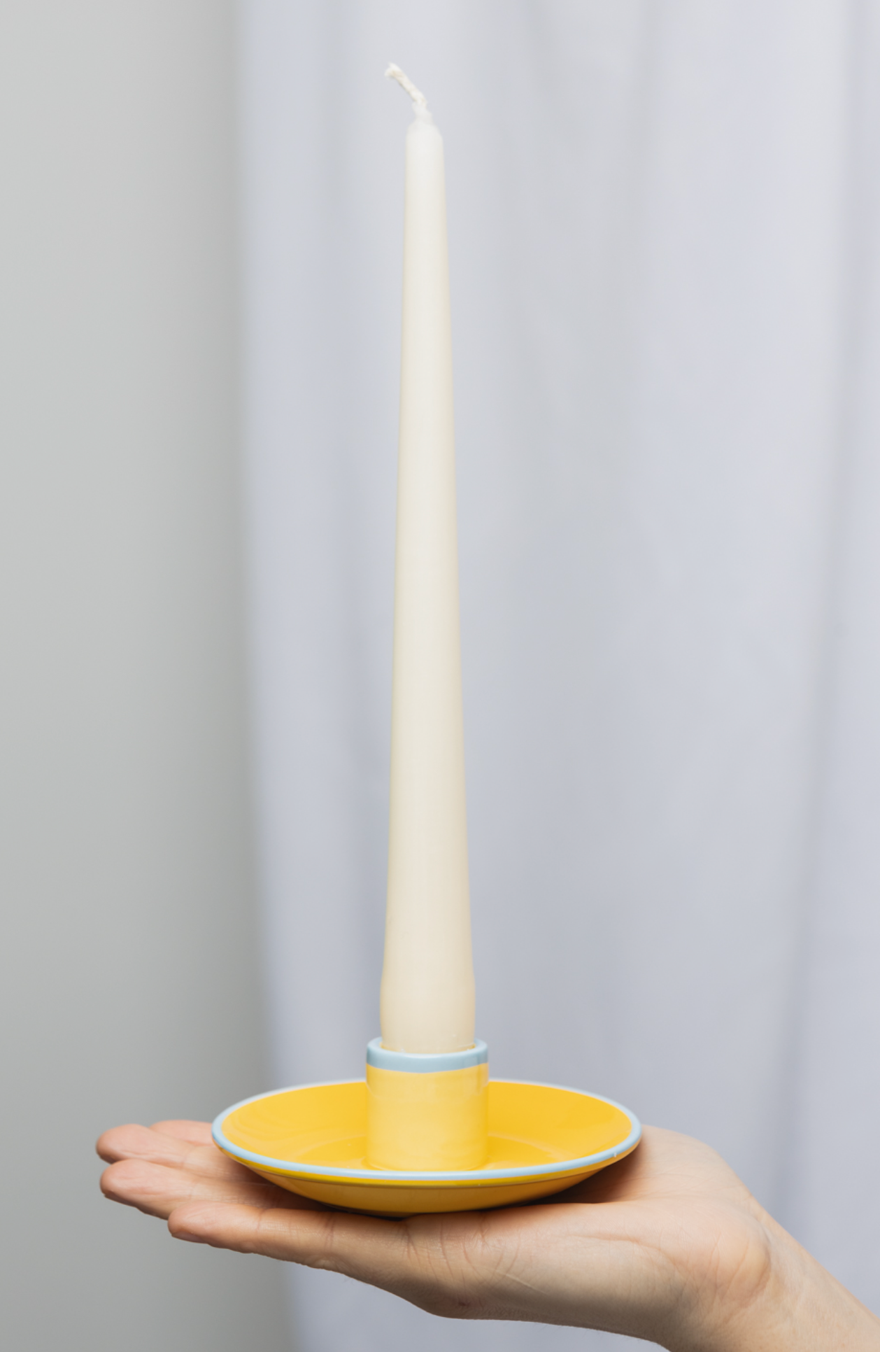 Kandelaar Candy Blauw Geel