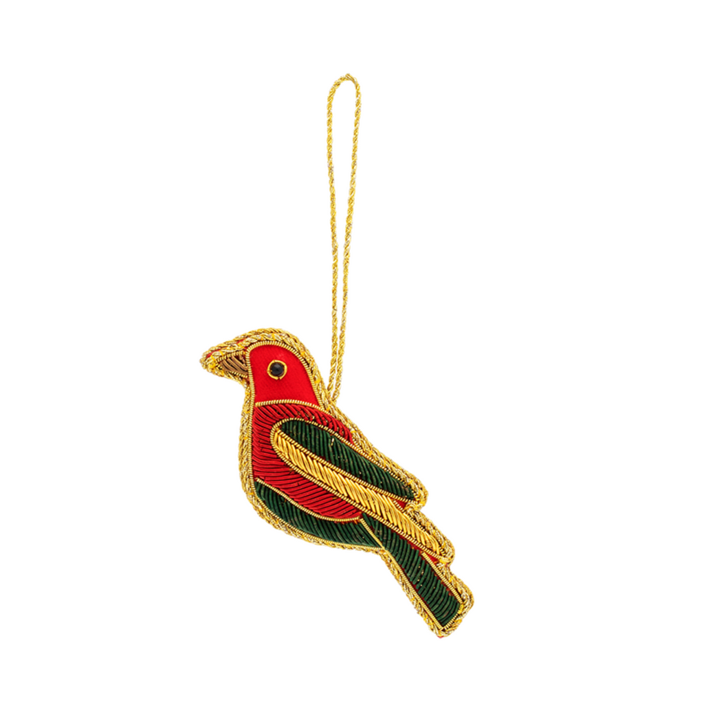 Embroidered Love Bird Ornament