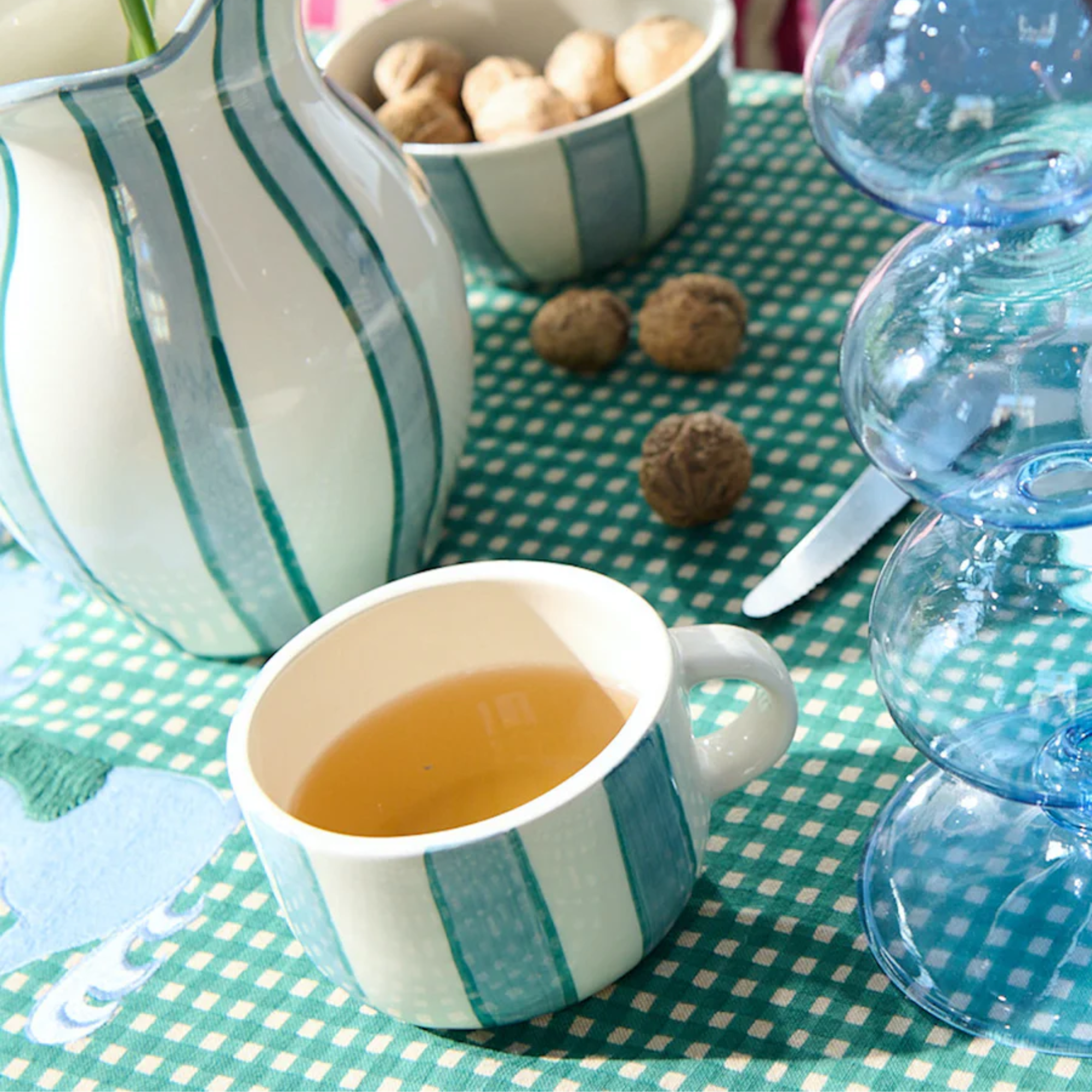 Powder Striped Cappuccino Mug