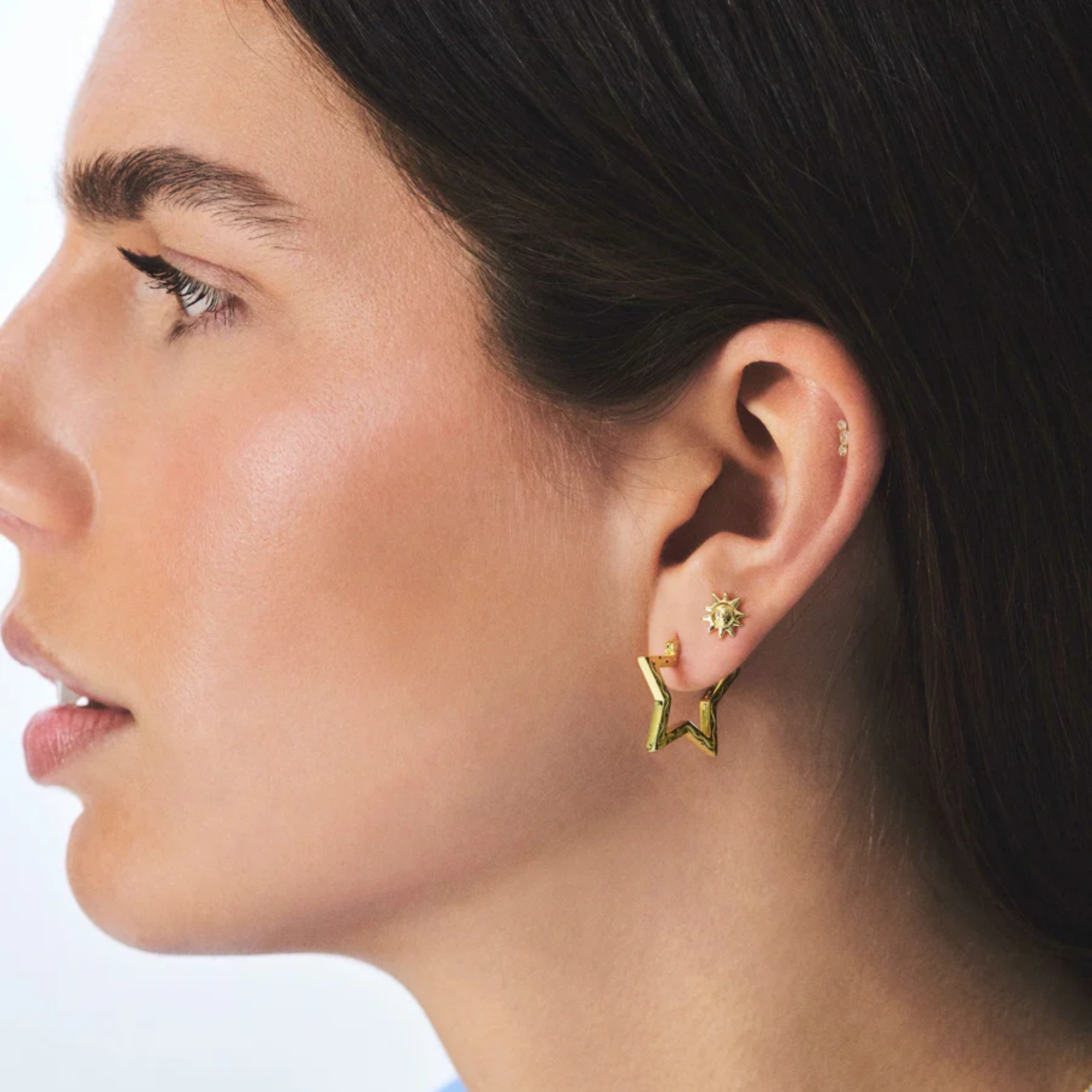 Single Sunny Stud Gold Plated