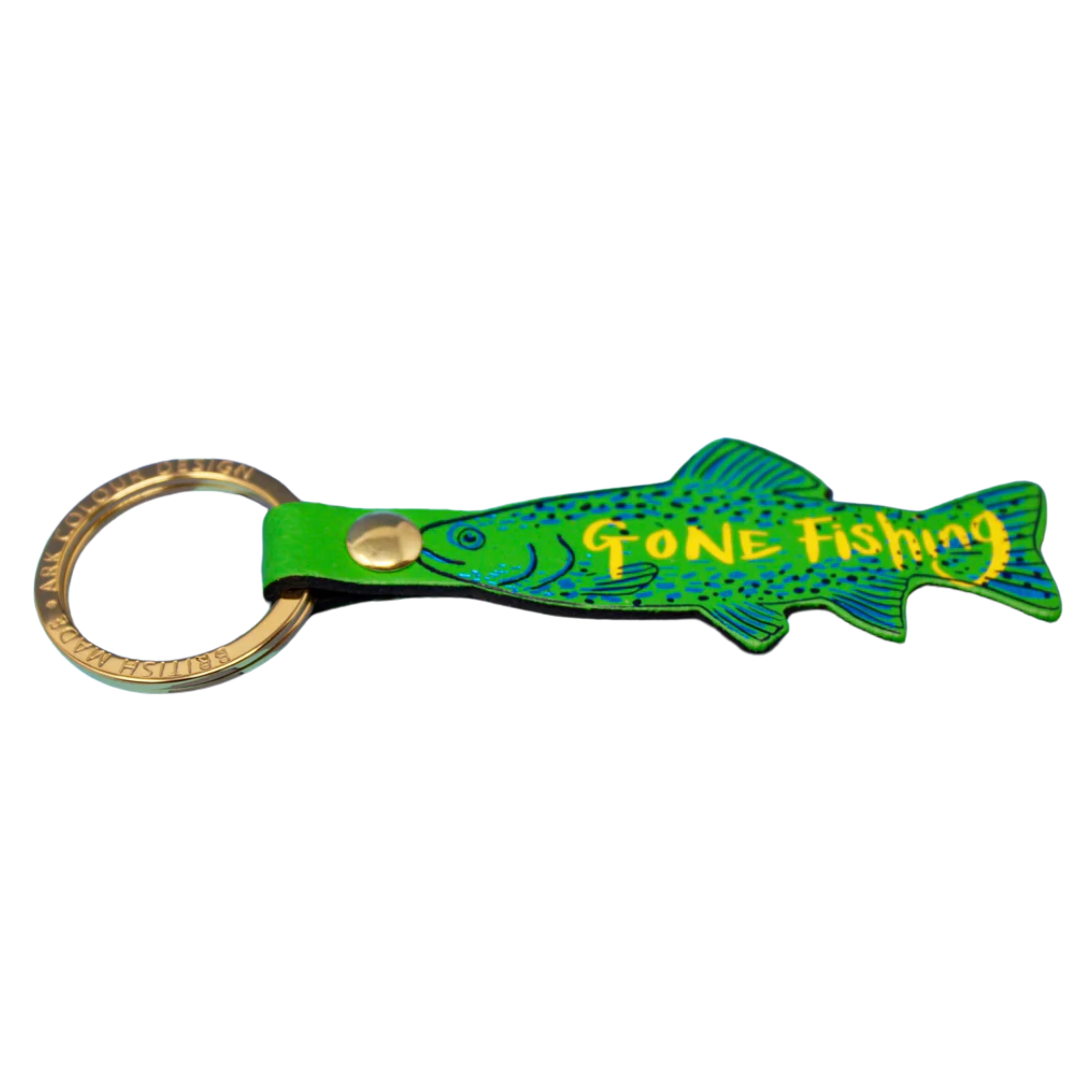 Gone Fishing Sleutelhanger Groen